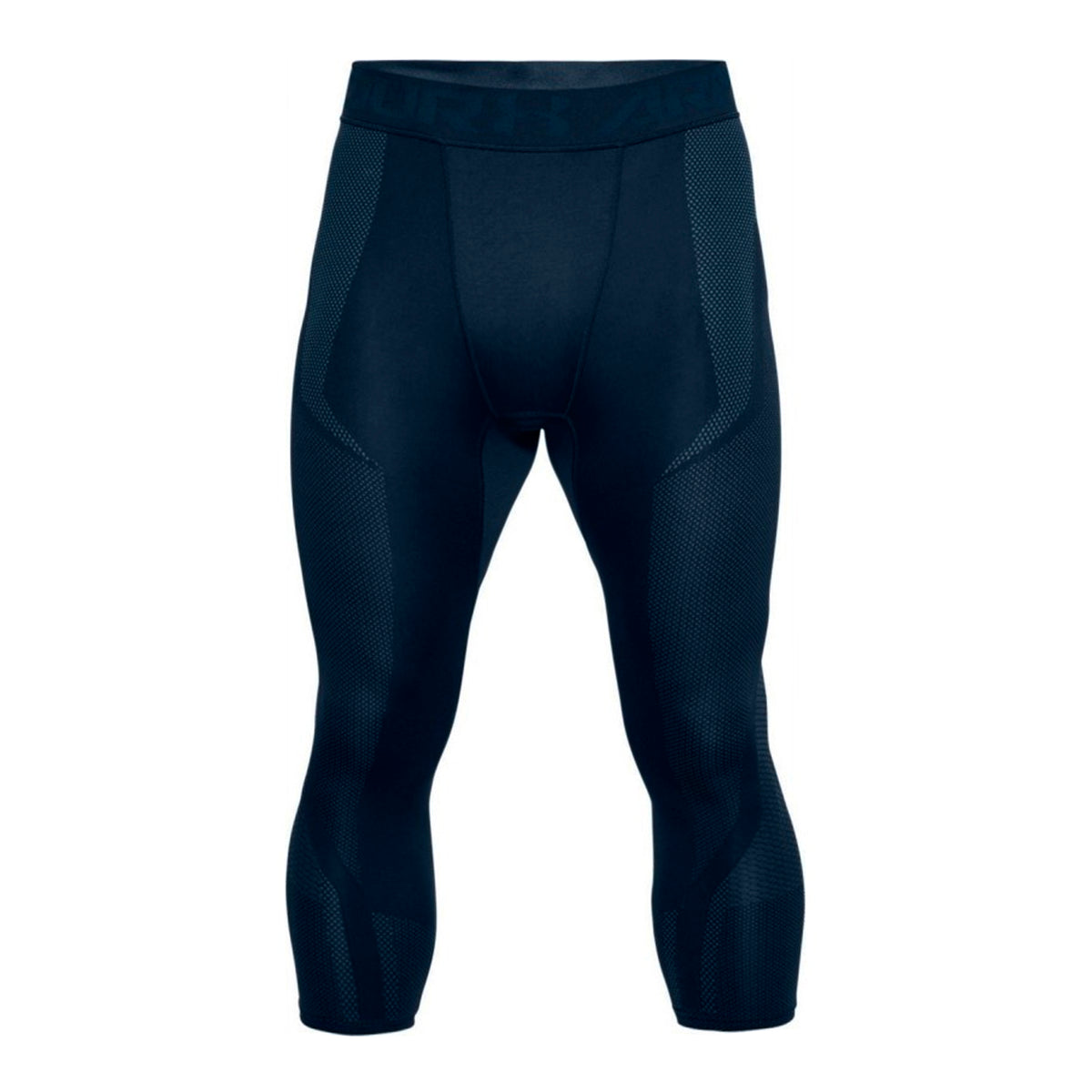 Under Armour Mens Threadborne Seamless Navy Cropped Leggings