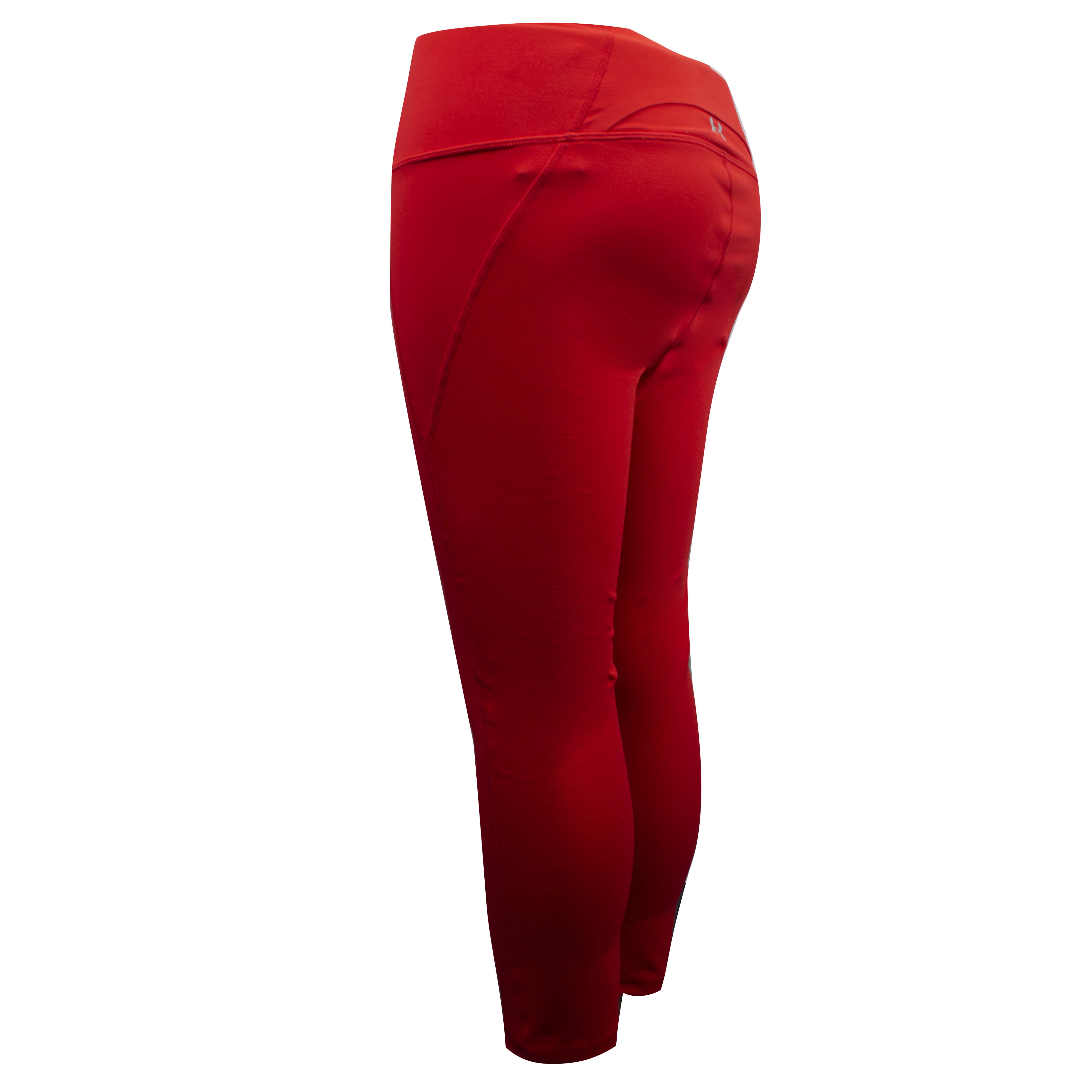 Under Armour  Reflect High Rise Womens Red Cropped Leggings