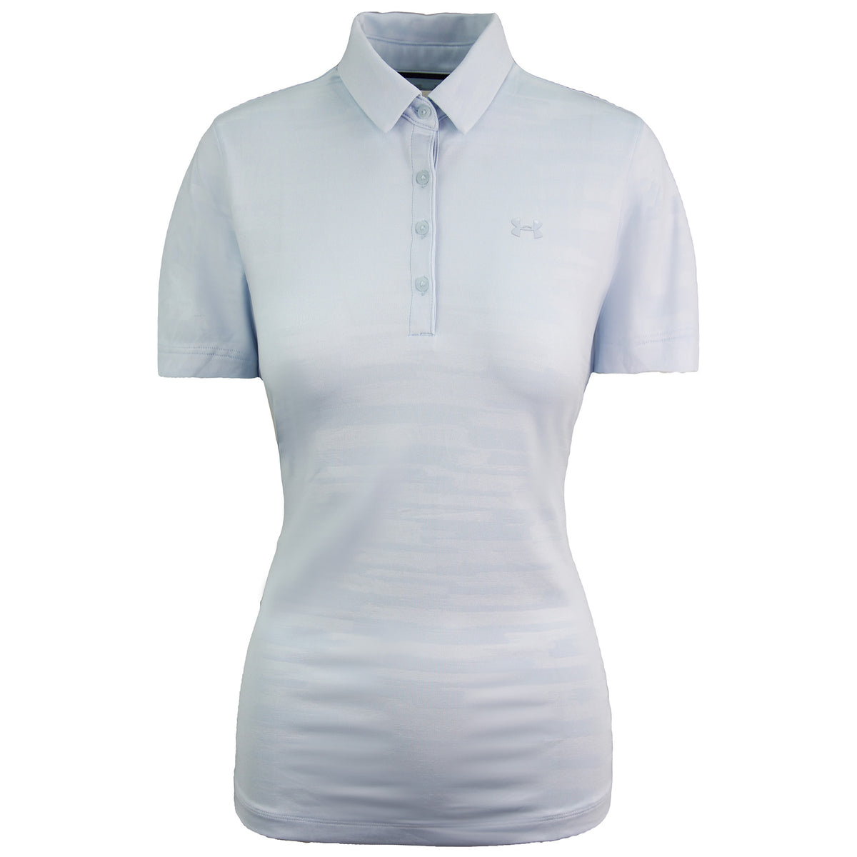 Under Armour HeatGear Zinger Golf Fitted Polo Shirt Womens Blue Top 1326889 451