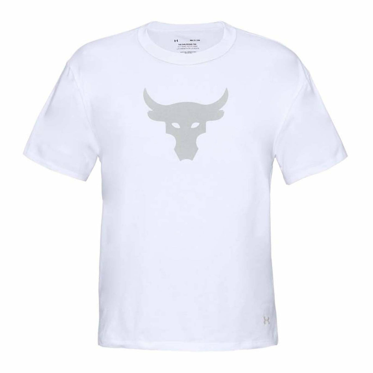 Under Armour x Project Rock Womens T-Shirt Graphic Logo Top 1345532 100