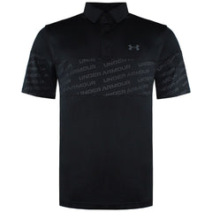 Under Armour Black Collared Mens Playoff 2.0 Blocked Polo Shirt