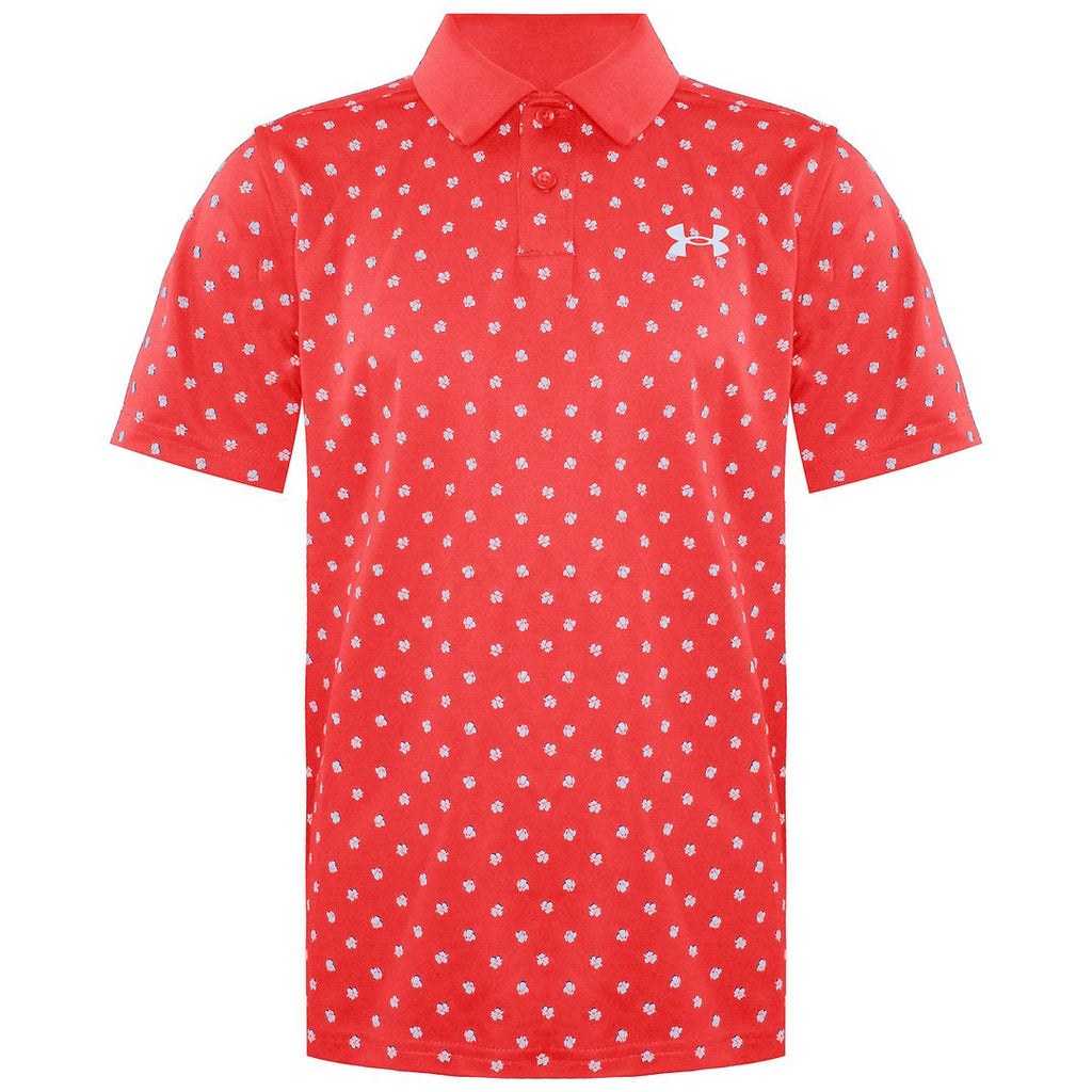 Under Armour Kids Red/White Poppy Polo Shirt