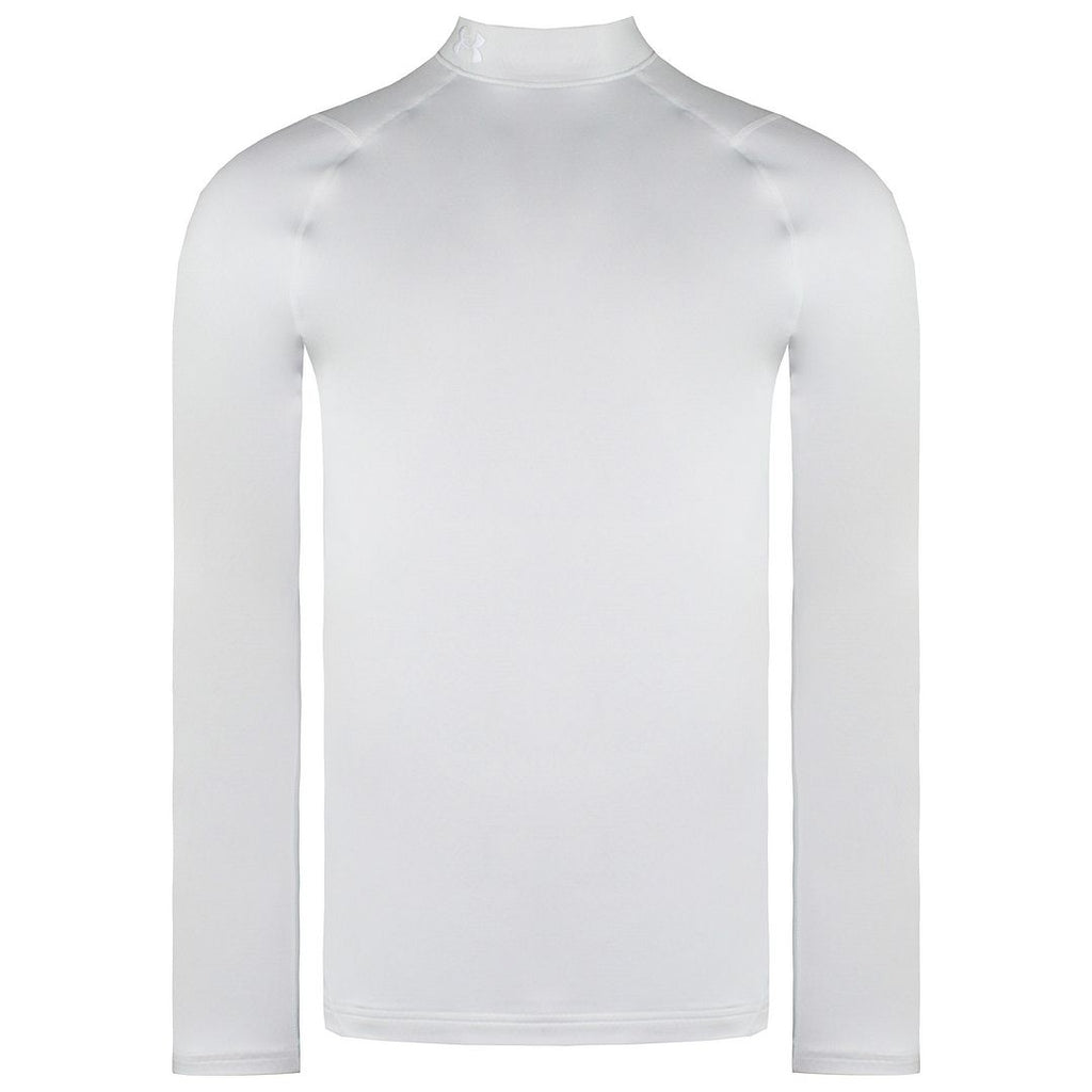 Under Armour ColdGear White Mens Infrared Fitted Golf Mock Baselayer