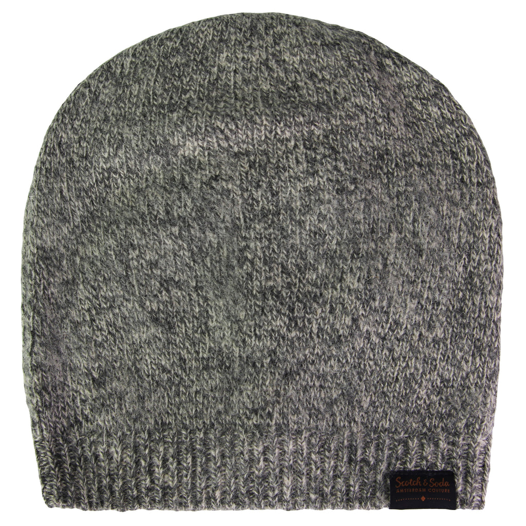 Scotch & Soda Mens Grey Wool Beanie