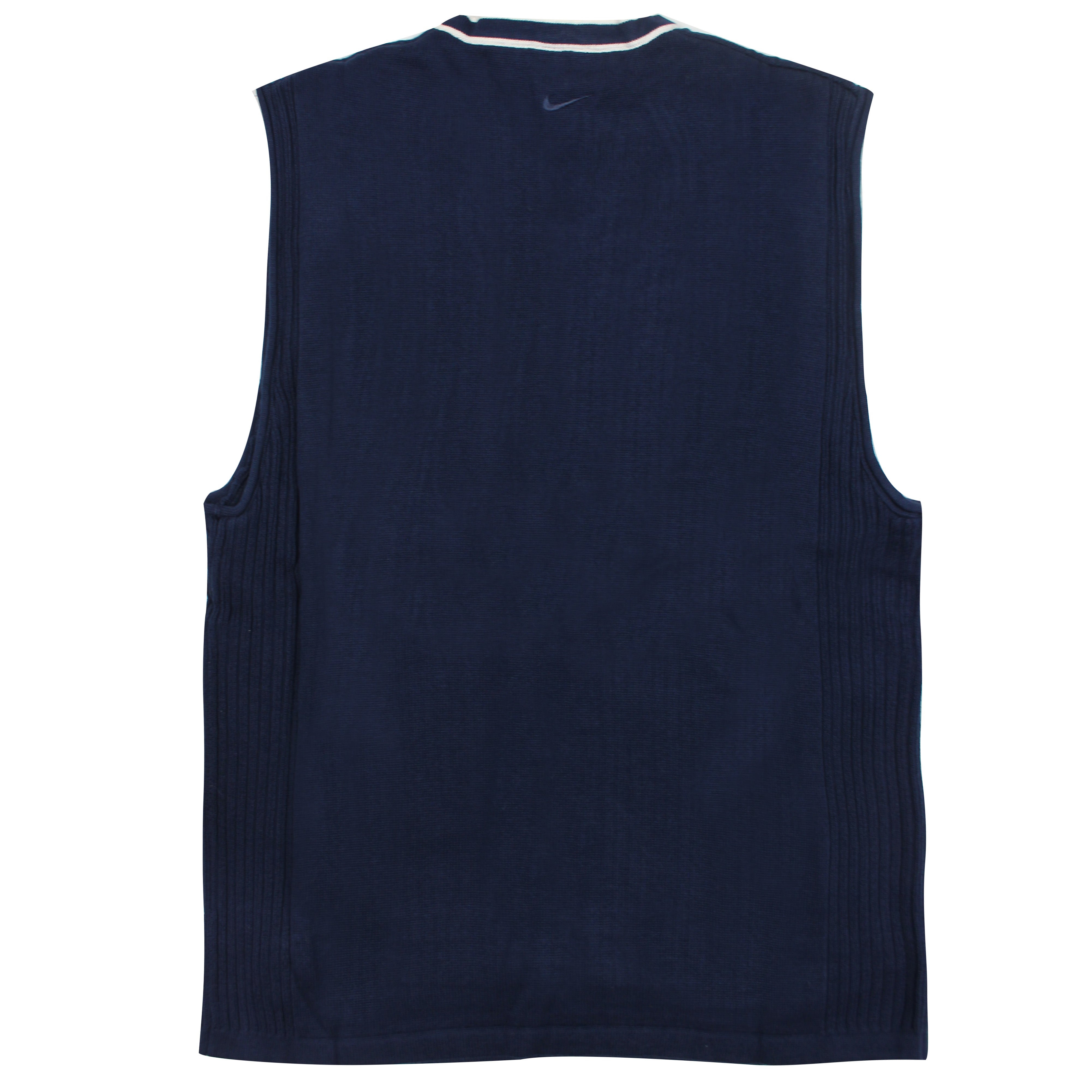 Nike Retro Navy Knitted Tennis Vest - Navy