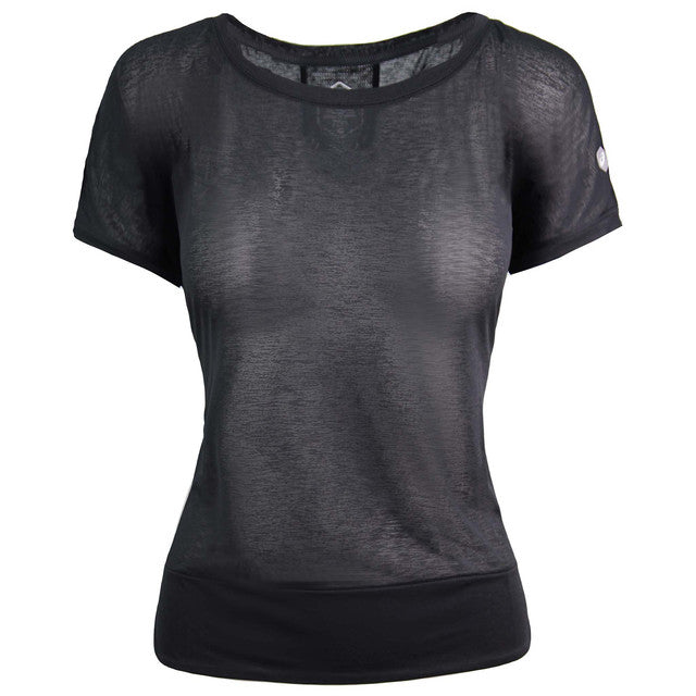 Asics Crop Womens Black Running Top