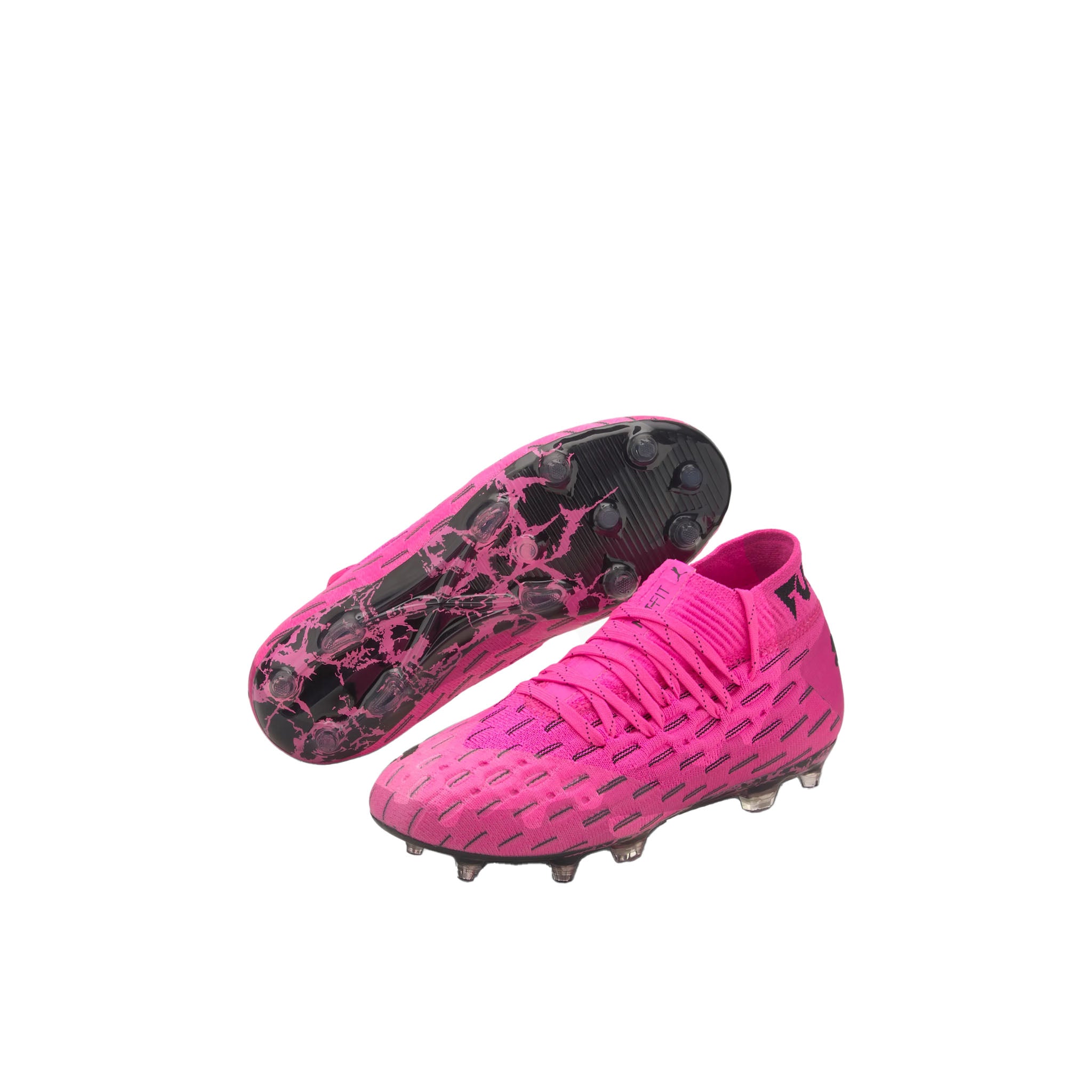 PUMA Future 6.1 Netfit FG/AG J Lace-Up Pink Synthetic Kids Football Boots 106200 03