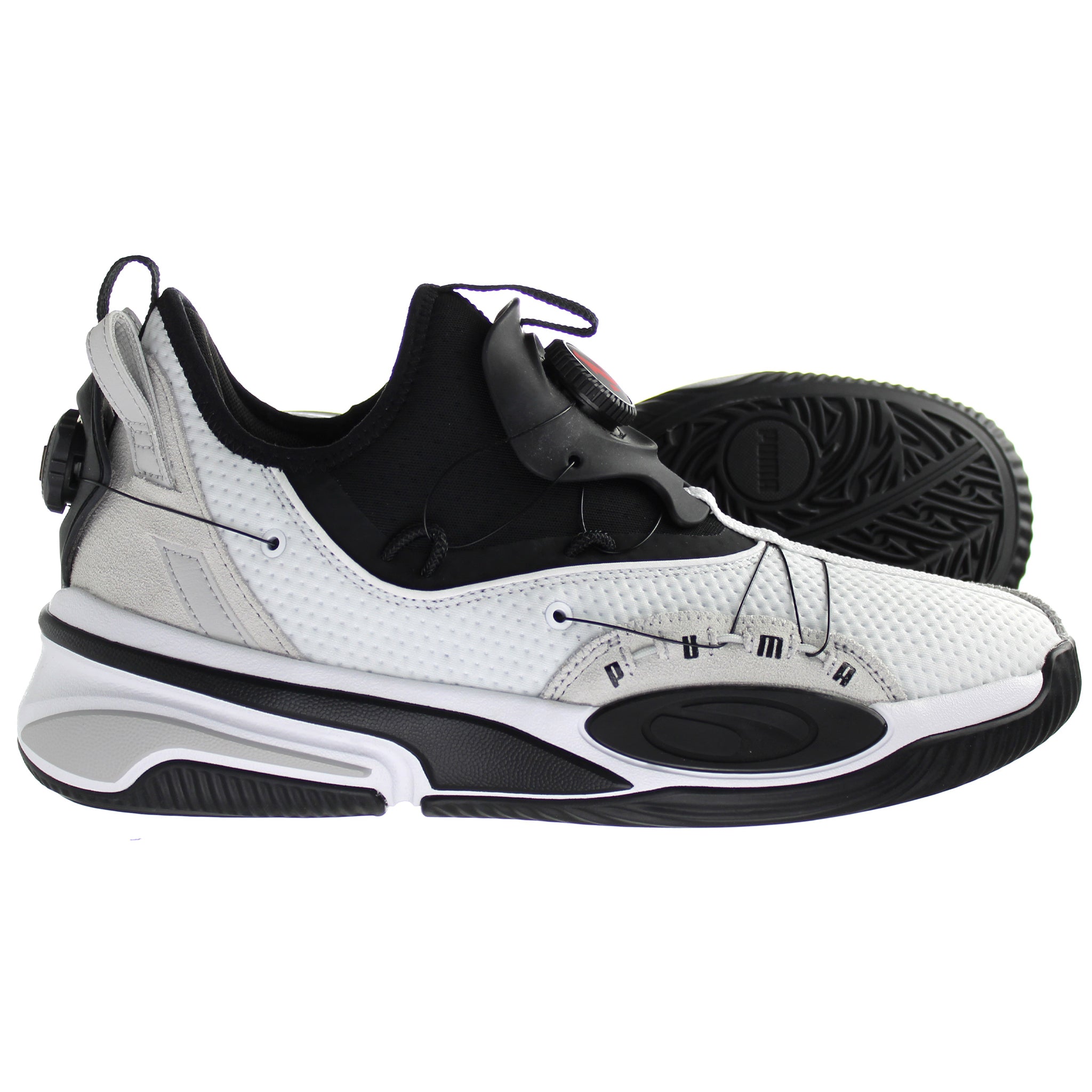 Puma Double Disc Mens White/Black Trainers