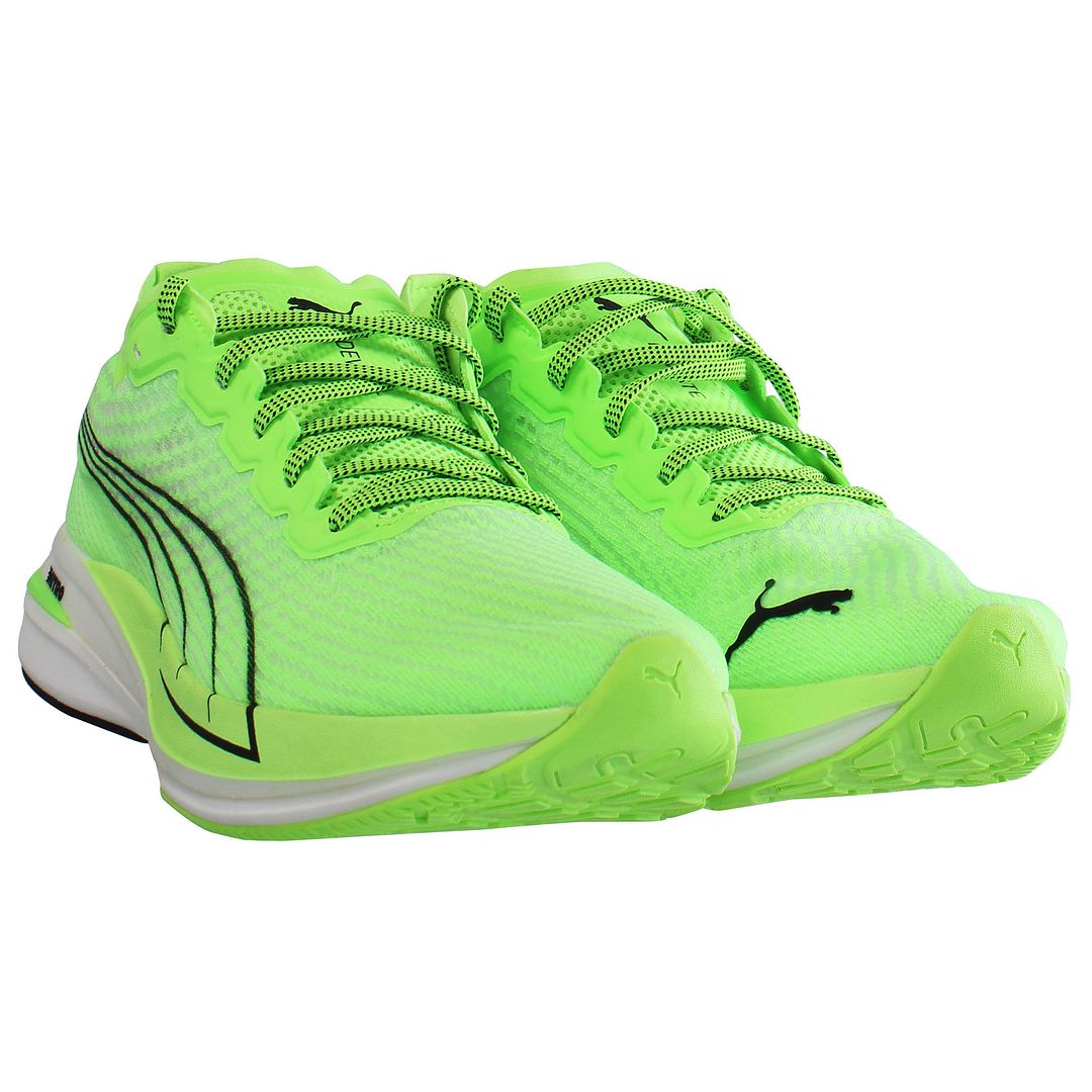 Puma Deviate Nitro Mens Green Running Shoes