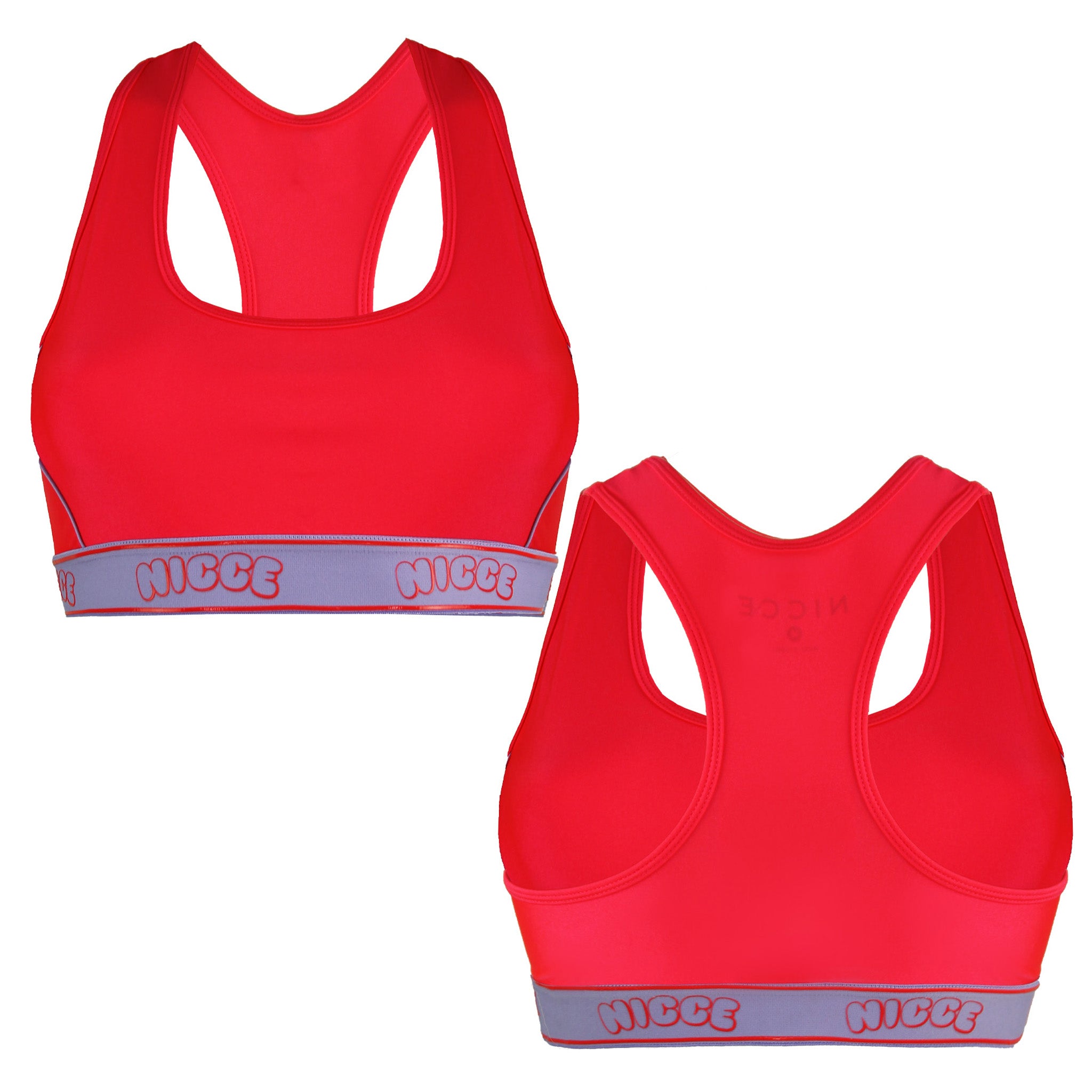 Nicce Carbon Racerback Womens Pink Sports Bra