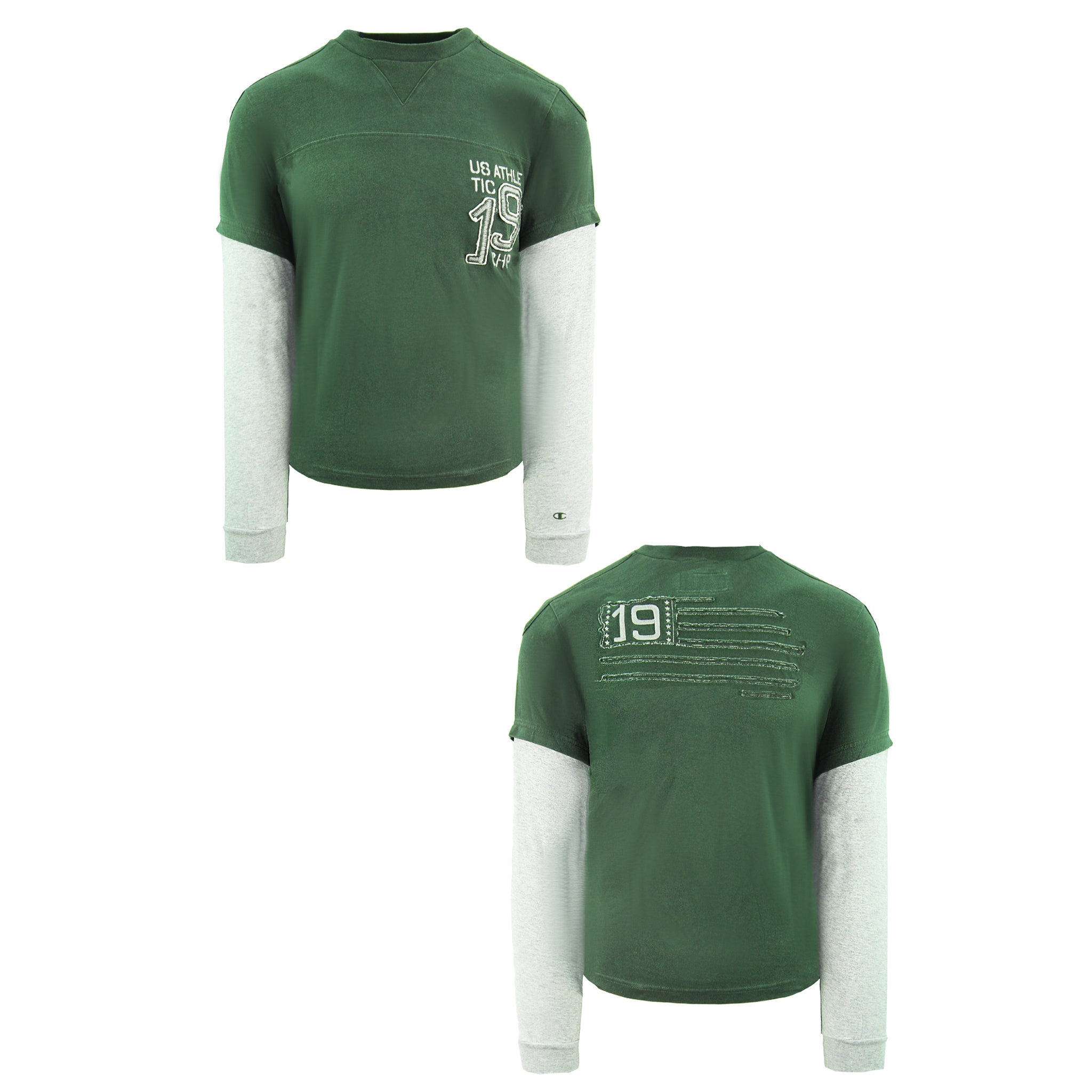 Champion USA Athletic Mens Green Top