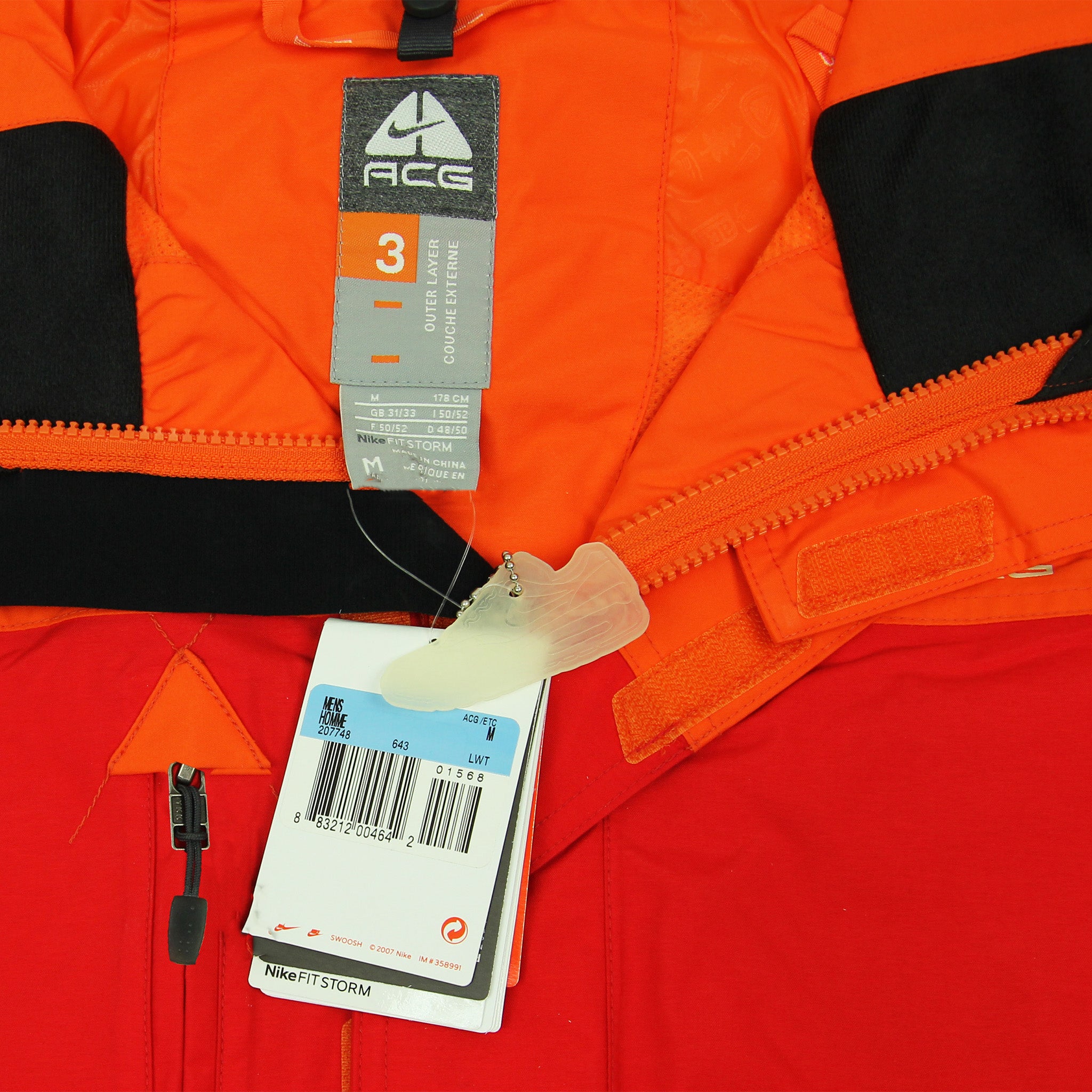 Nike Fit Storm ACG Mens Red/Orange Jacket