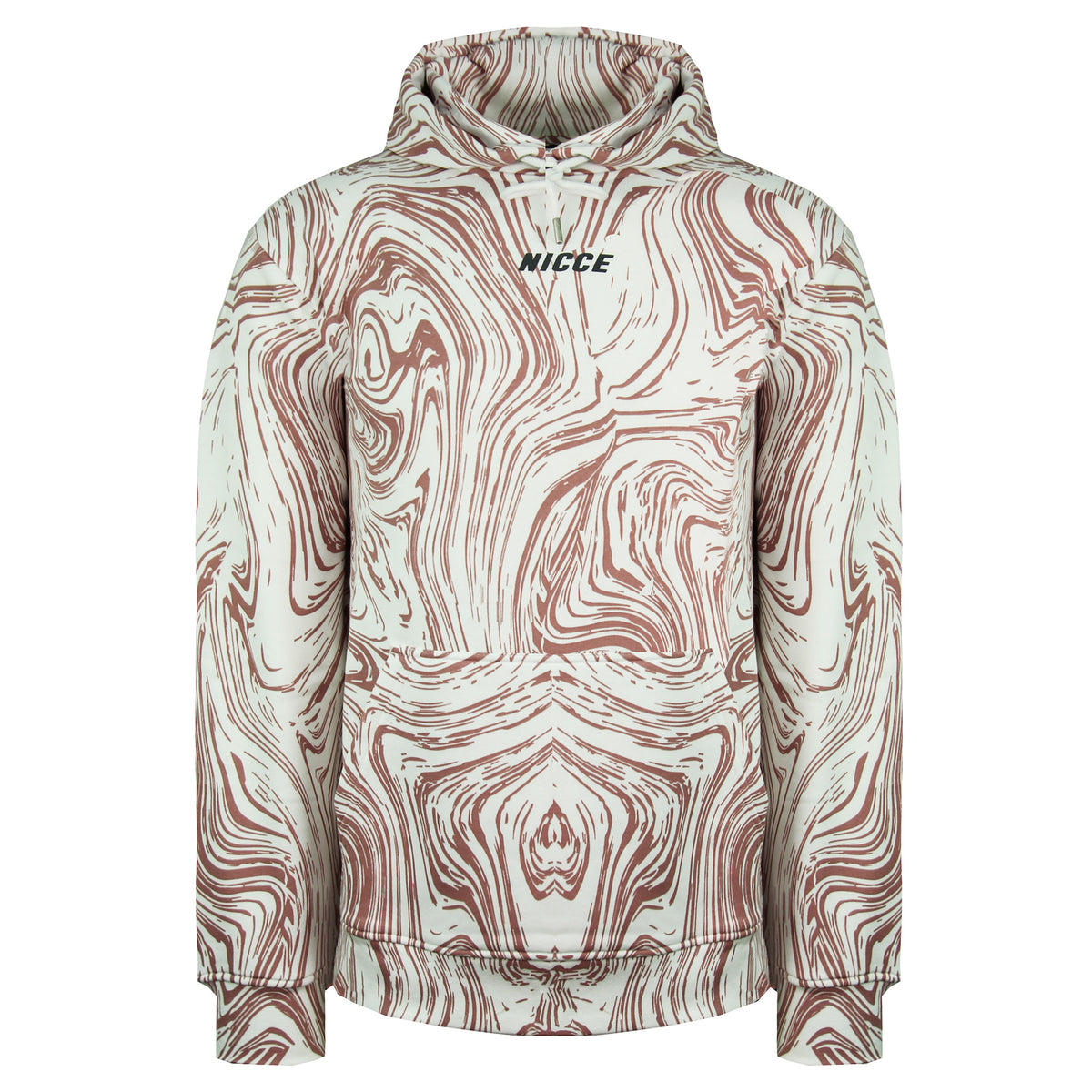 Nicce Ash Mens White/Pink Hoodie