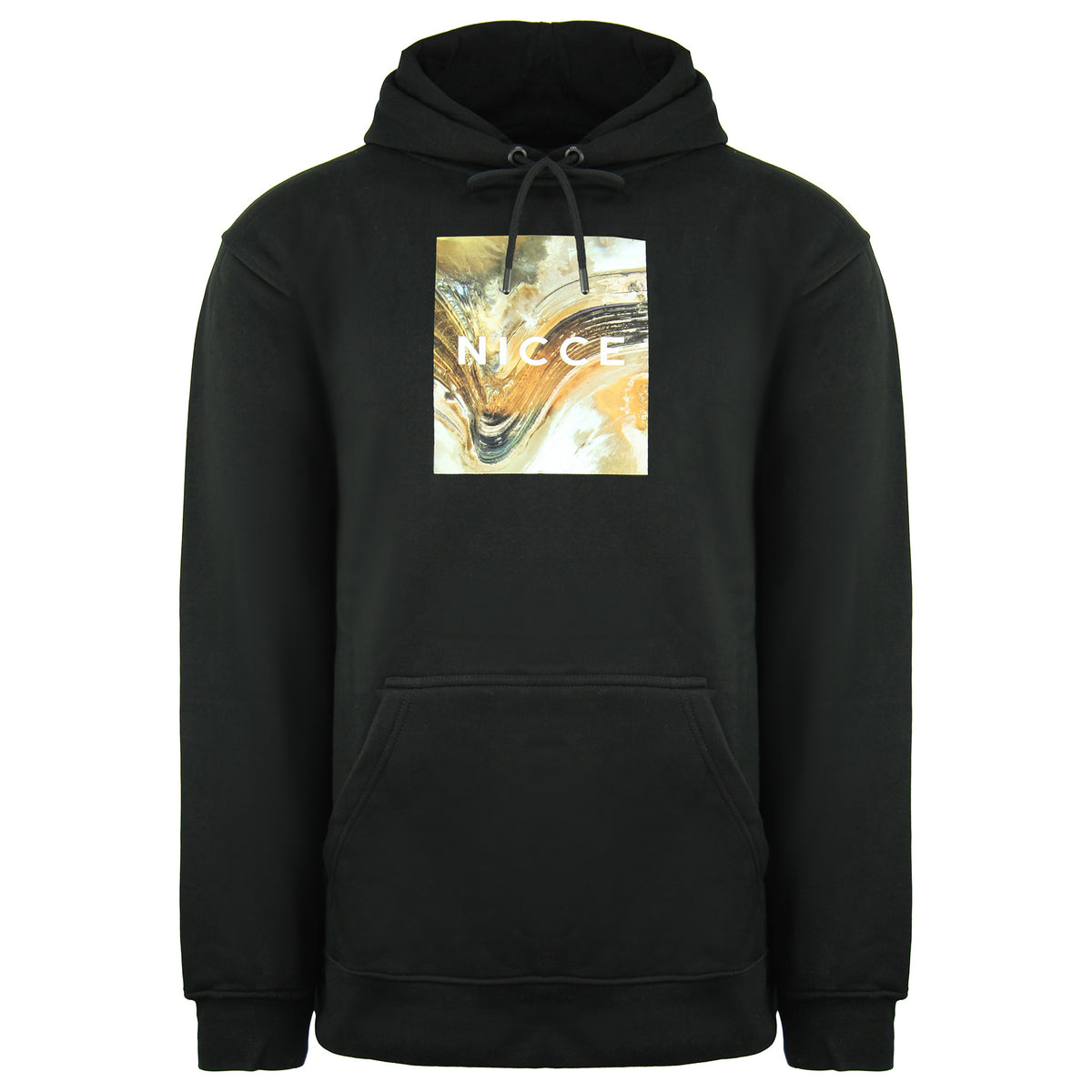 Nicce Aerial Box Mens Black Hoodie