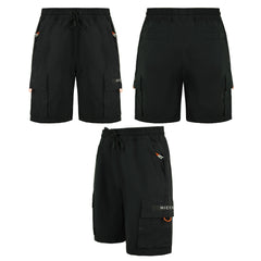 Nicce Meru Reflective Mens Black Cargo Shorts