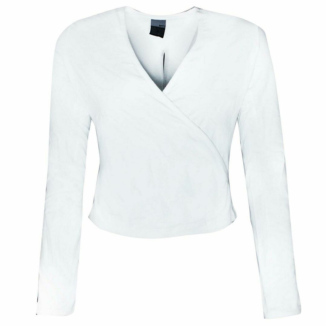 Nike Womens White Tie Up Top