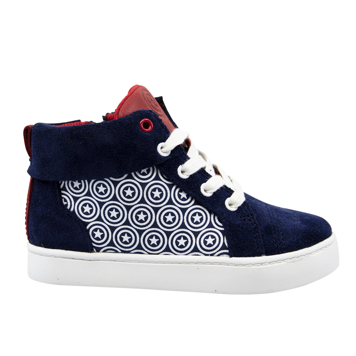 Clarks x Marvel City Hero Kids Navy Trainers