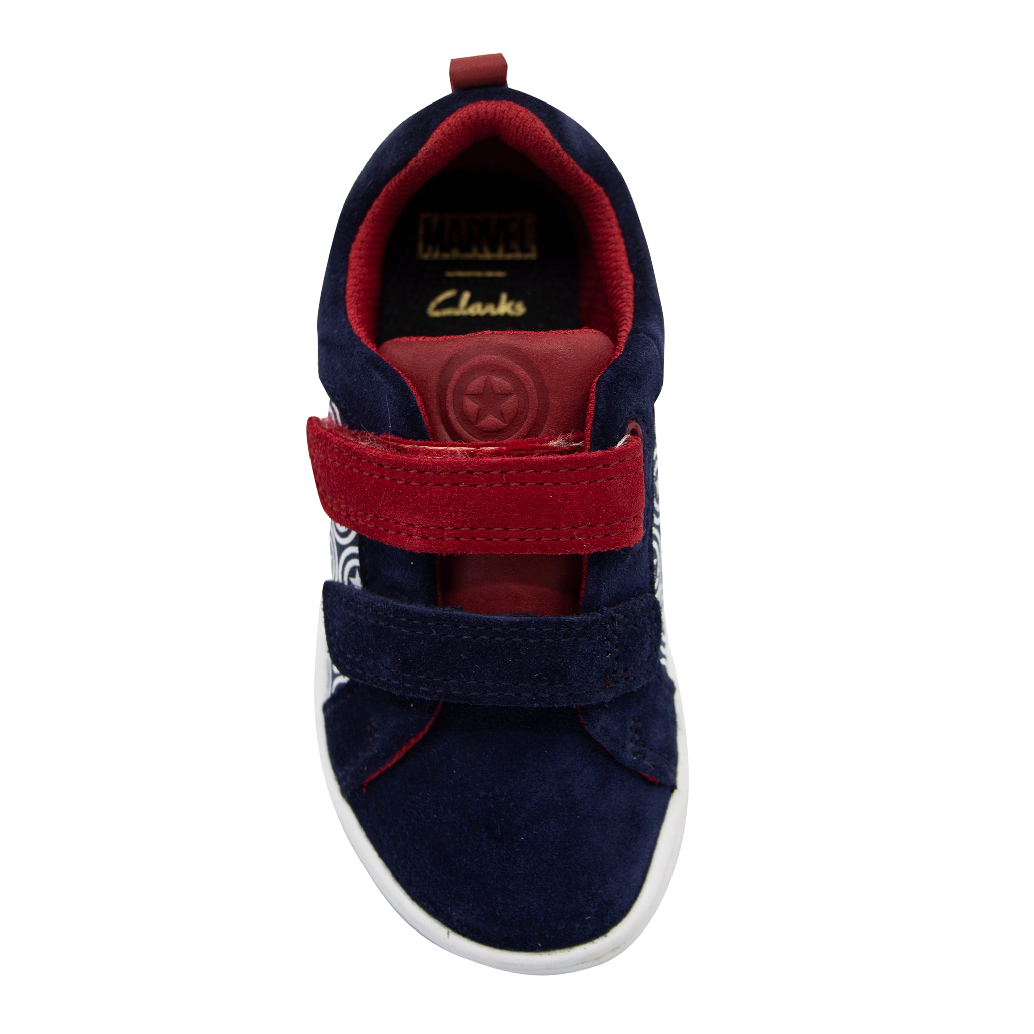 Clarks x Marvel City Hero Kids Navy Trainers