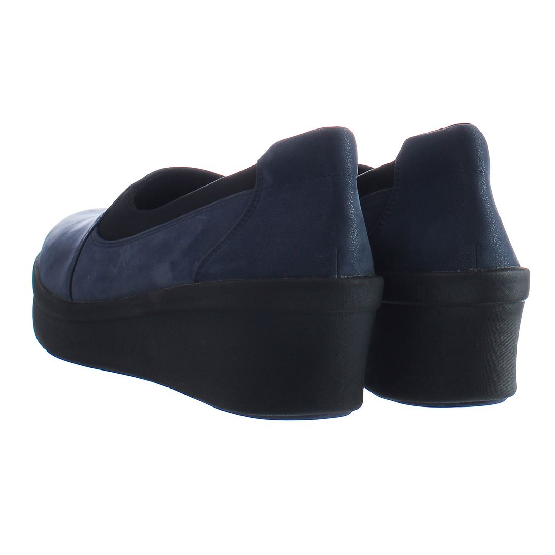 Clarks Step Rose Moon Womens Navy Wedges