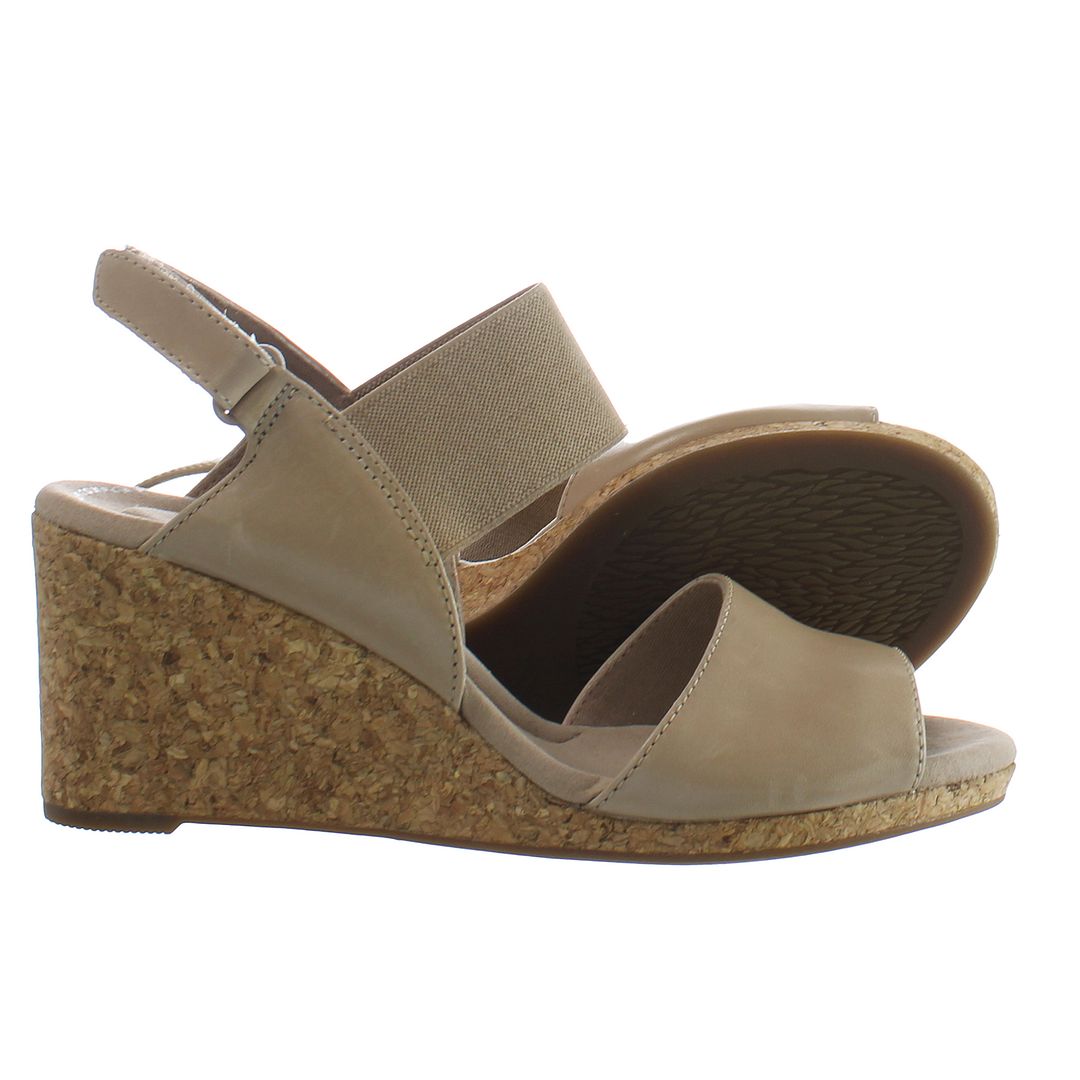 Clarks Lafley Lily Womens Beige Wedges