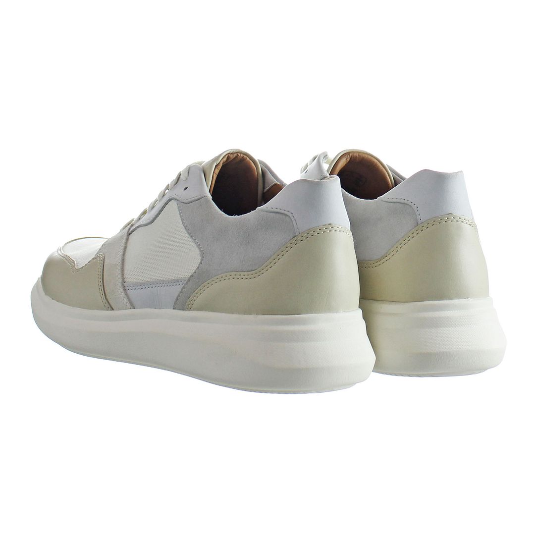 Clarks Un Globe Run Mens White Trainers