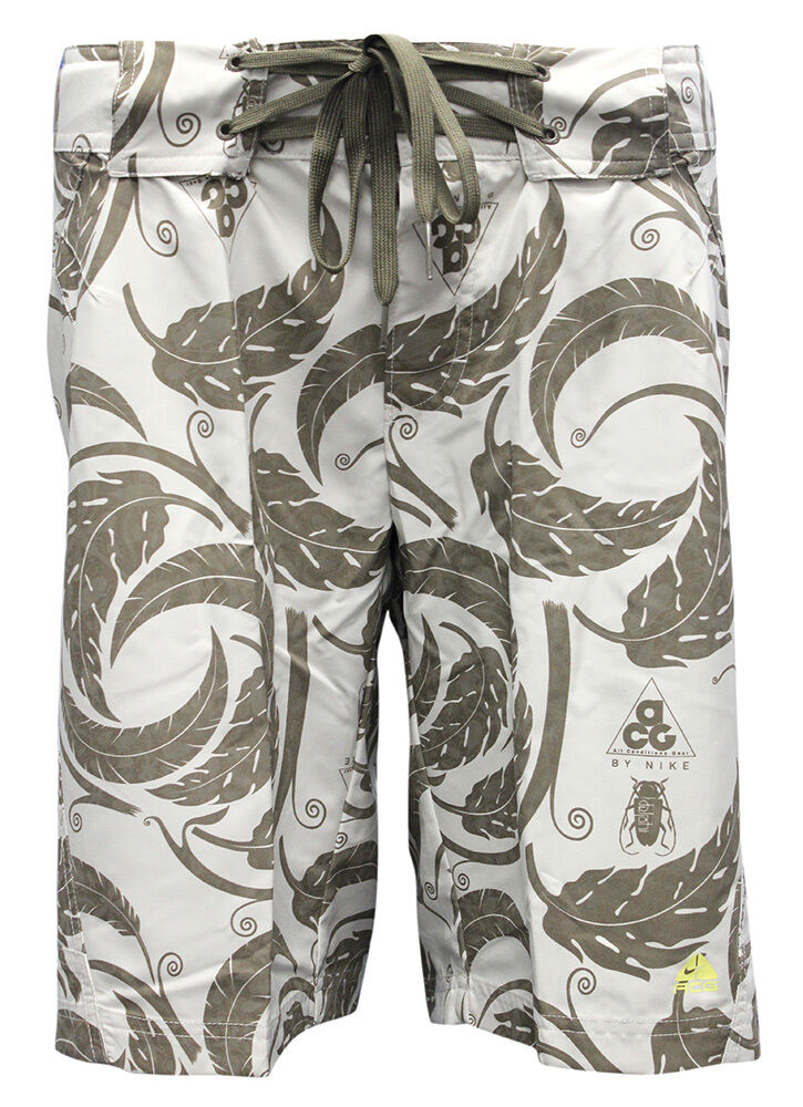 Nike ACG Leaf Printed Womens Brown/White Swim Shorts