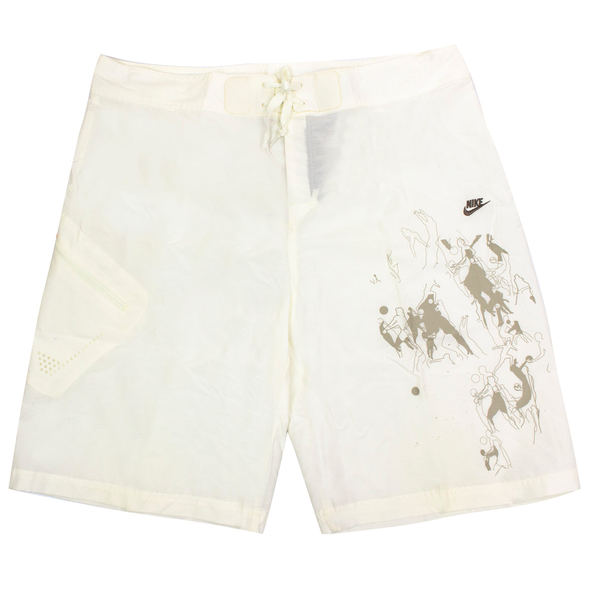 Nike Print Mens Cream Basketball Shorts