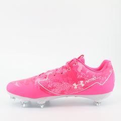 Under Armour Team Nitro Low Pink Leather Mens Football Boots 3020317 600