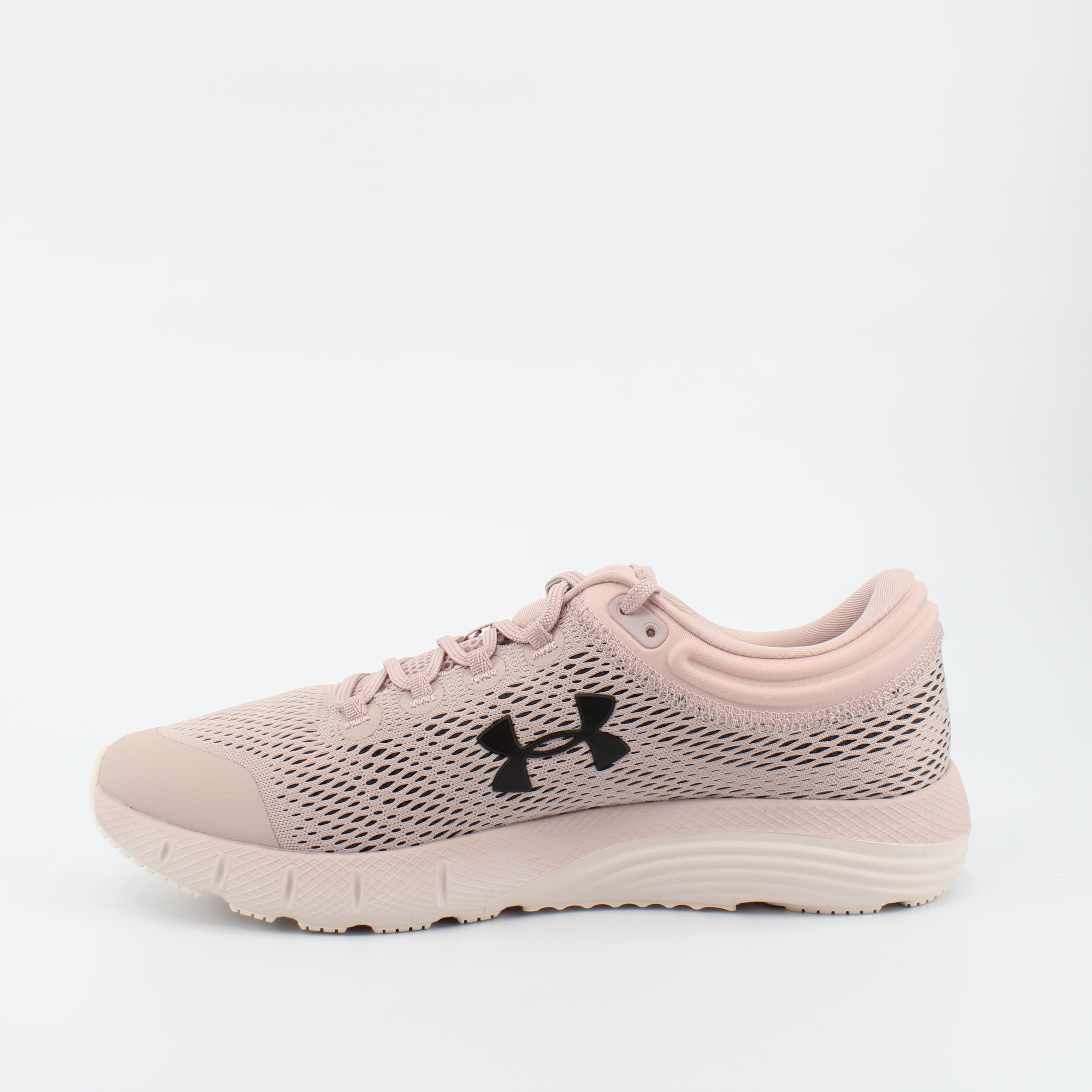 Under Armour Charged Bandit 5 Pink Textile Womens Lace Up Trainers 3021964 600