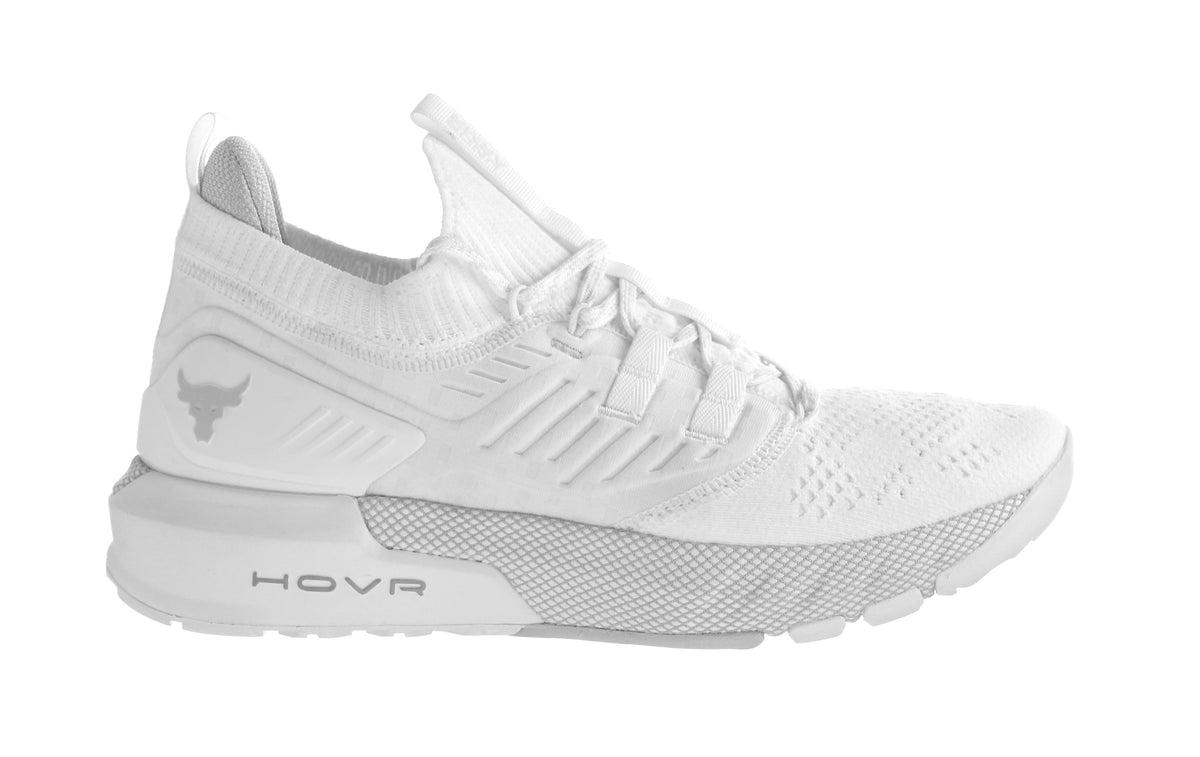 Under Armour Project Rock 3 White Mens Running Trainers