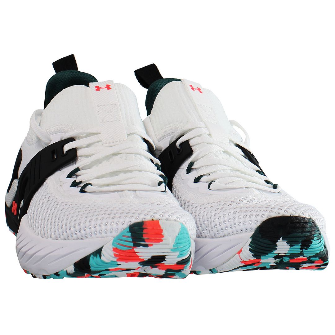 Under Armour Project Rock 4 Marble Mens White Trainers