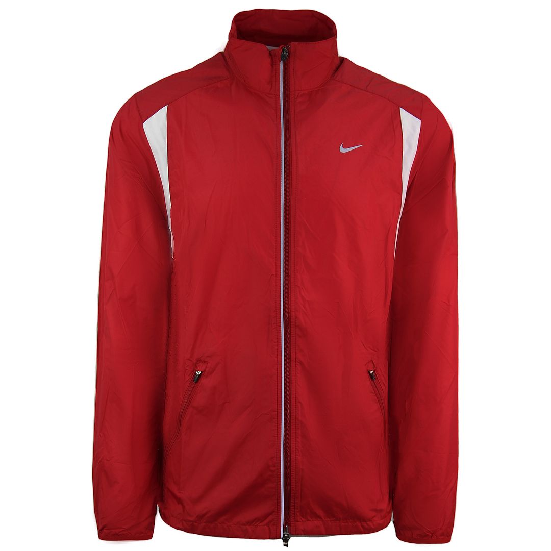 Nike Logo Mens Red Lightweight Jacket