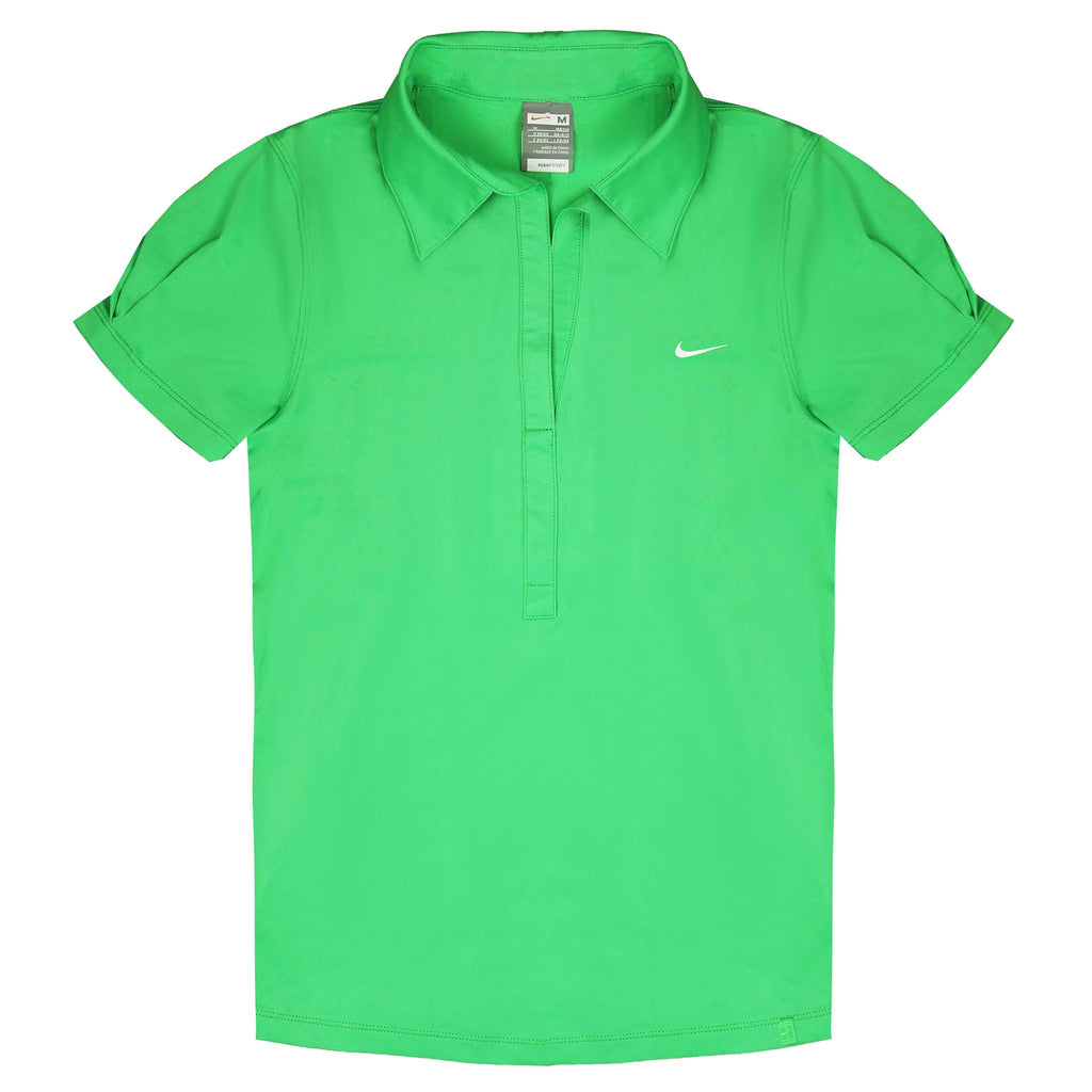 Nike Dri-Fit Womens Green Tennis Polo Shirt