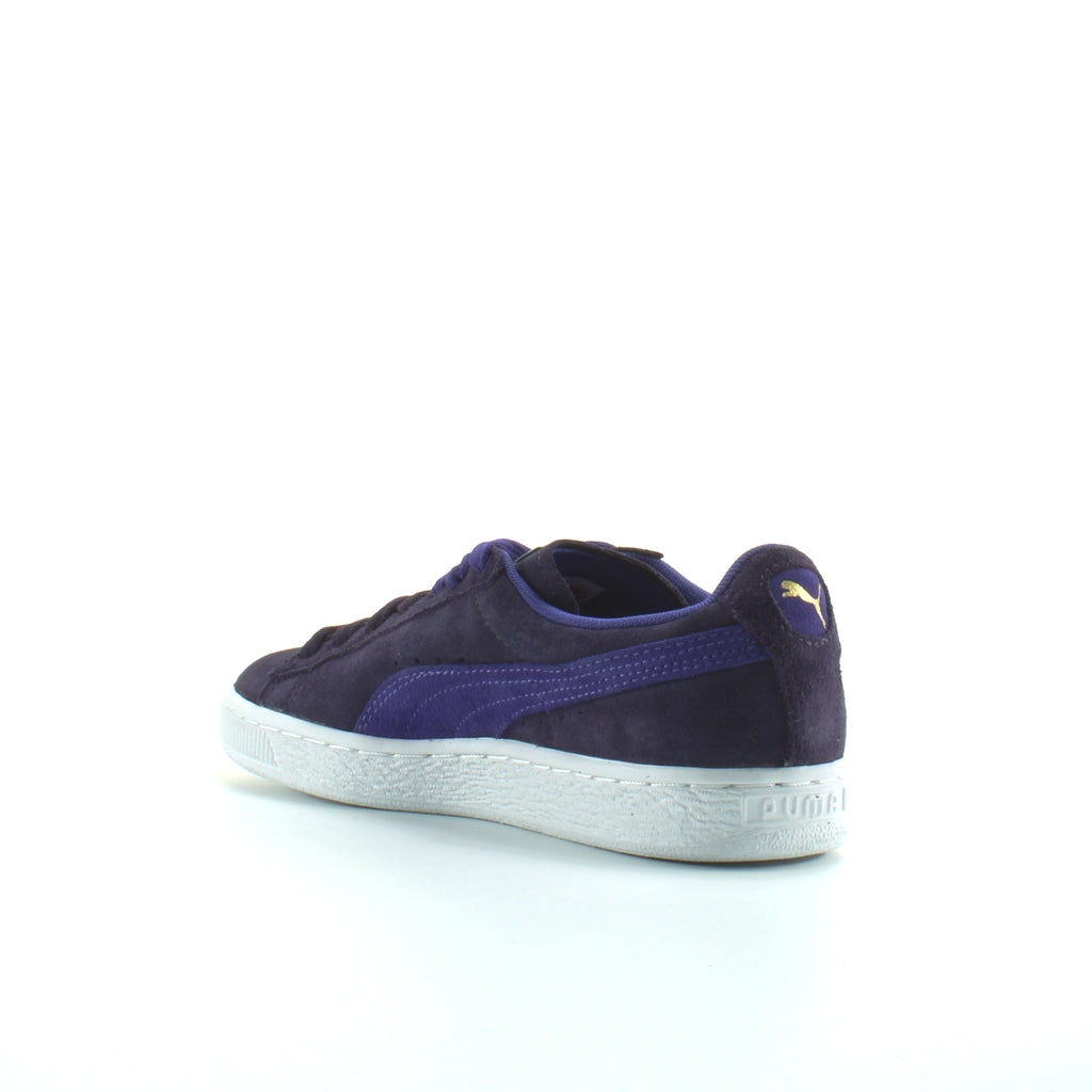 Puma Suede Classic Purple Leather Womens Lace up Trainers 355462 19