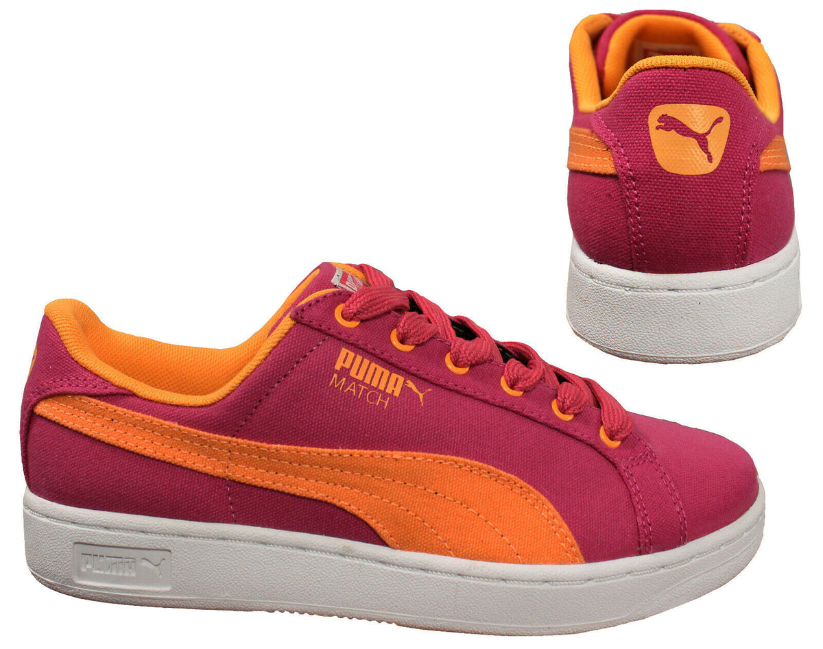 Puma Match Canvas JR Juniors Pink Trainers