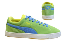 Puma Mens Green/Blue Suede Trainers