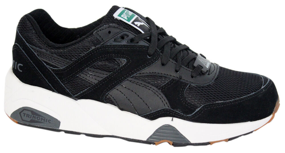 Puma Trinomic R698  Mens Black/White Trainers