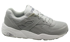 Puma Trinomic R698 Core Leather Men Grey Running Shoes