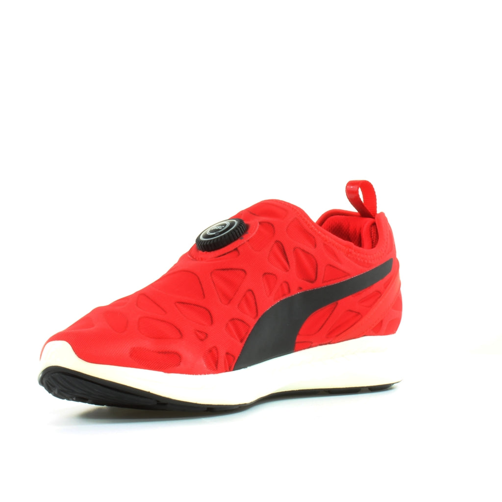 Puma Disc Sleeve Ignite Foam Red Textile Disc Slip On Mens Trainers 360946 03