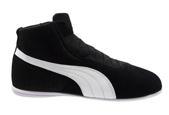 Puma Eskiva Mid Textured Womens Black Suede Textile Slip On Trainers 361026 01