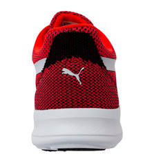 Puma Duplex Evo Knit Red Textile Mens Lace Up Trainers 362043 01