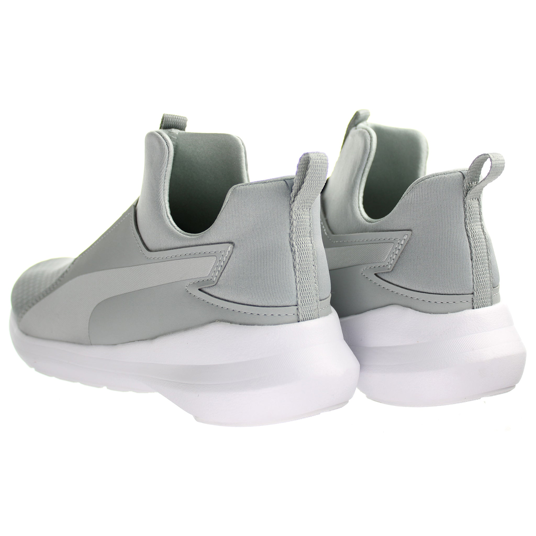 Puma Rebel Mid Quarry Womens Silver Trainers