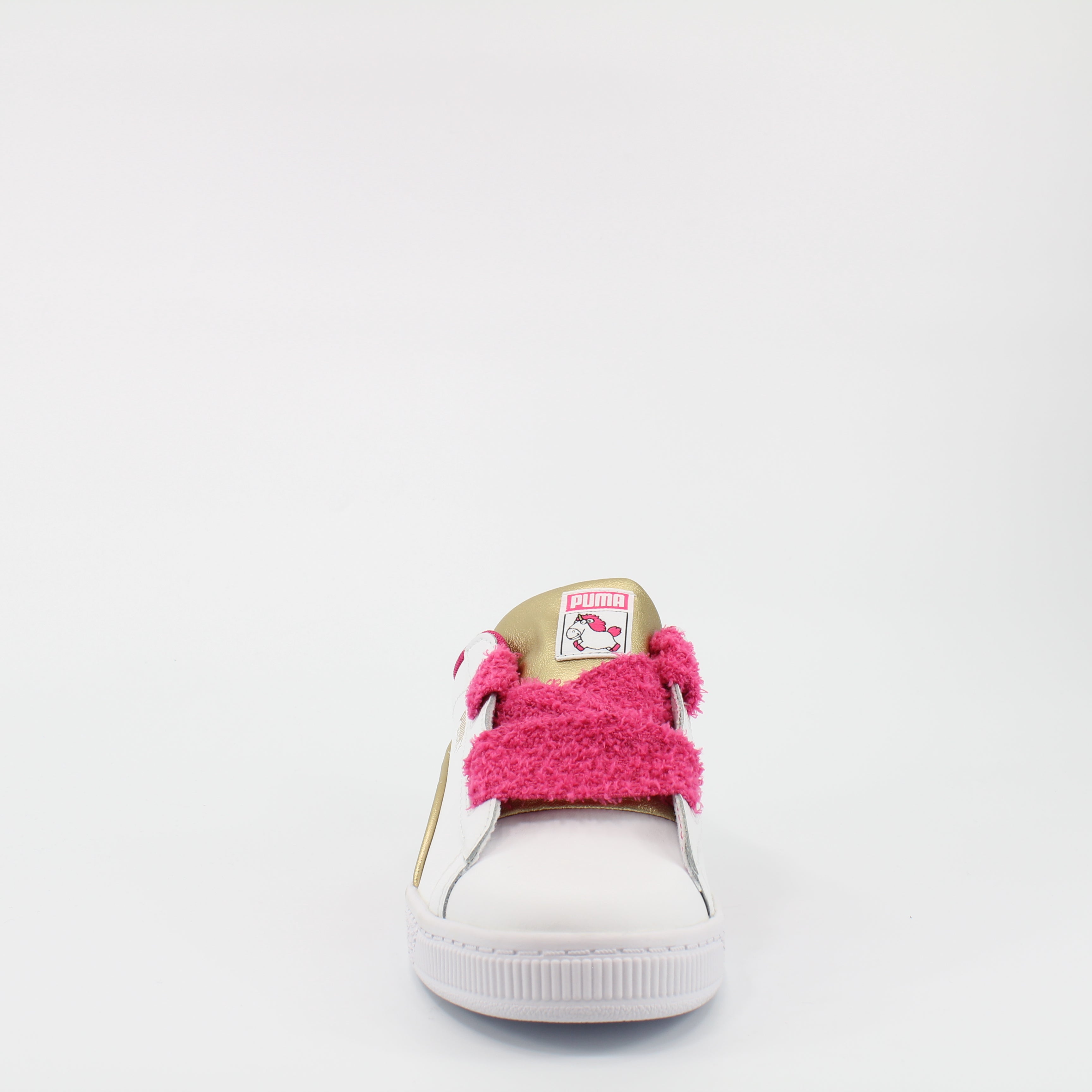 Puma Minions Basket Heart Kids White Trainers