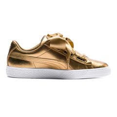 Puma Basket Heart Luxe Gold Womens Trainers