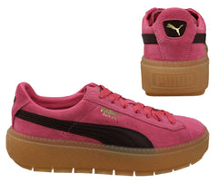 Puma Platform Trace Block Cleated Suede Low Top Trainers - Womens