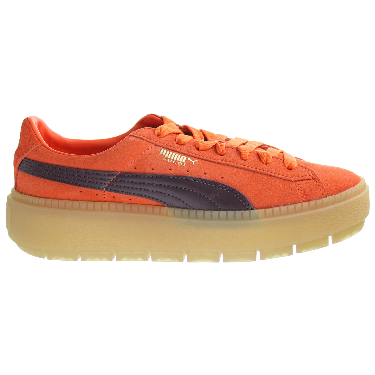 Puma Platform Trace Block Womens Orange Trainers