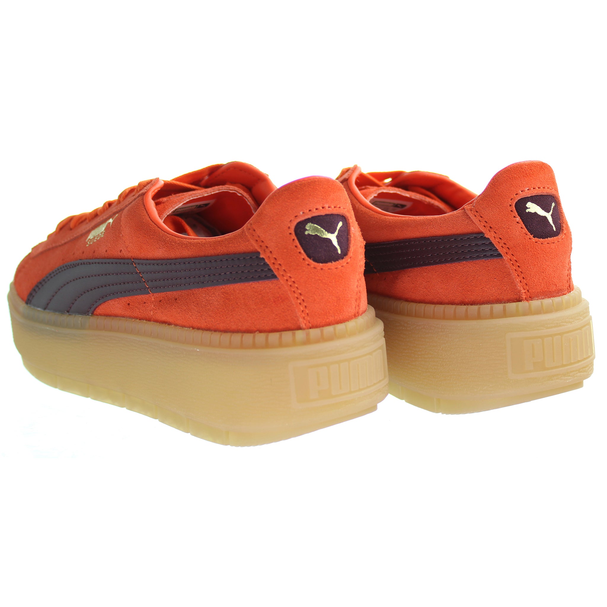 Puma Platform Trace Block Womens Orange Trainers