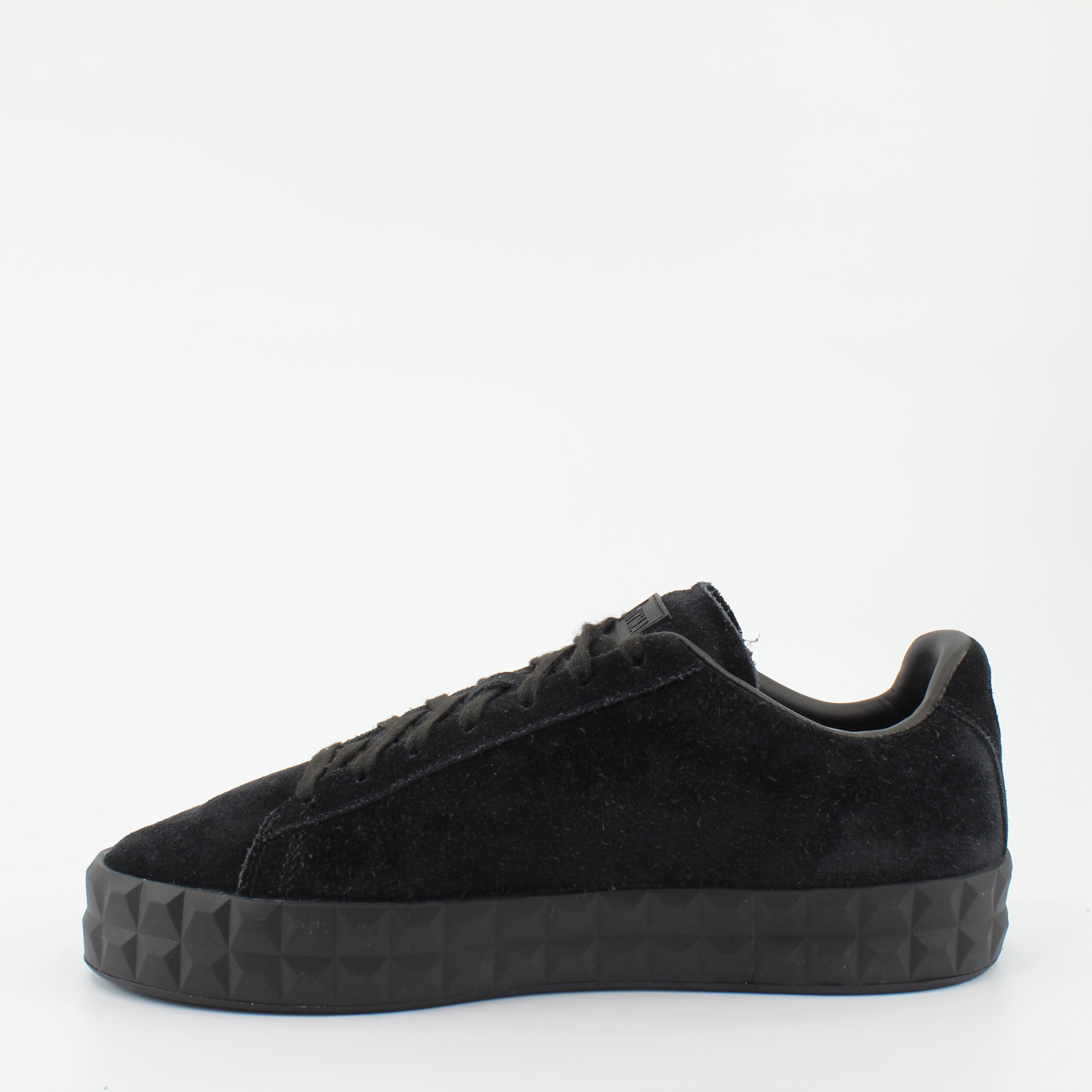 Puma Court Platform O.Moscow Black Suede Leather Unisex Trainers 367097 01