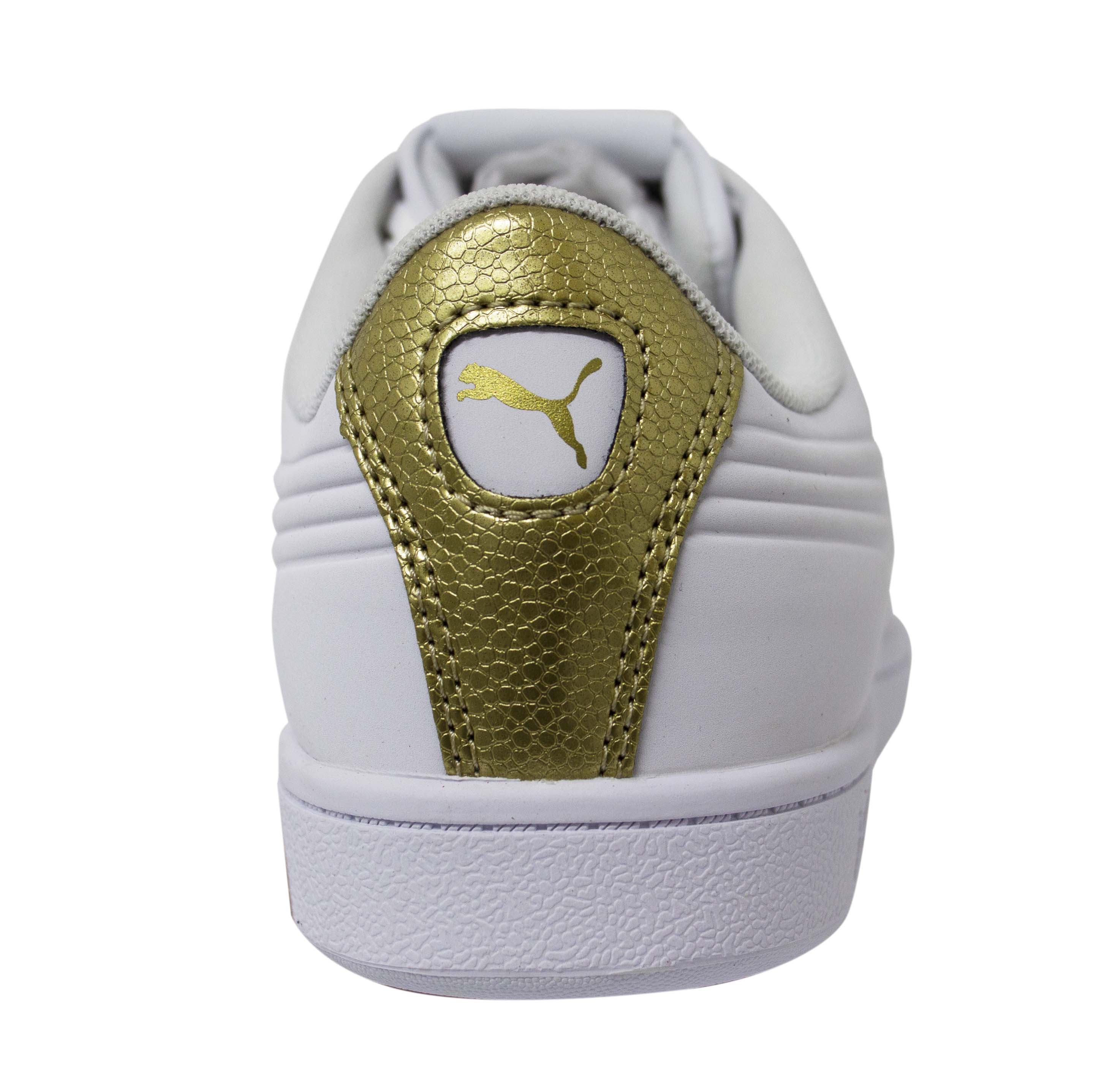 Puma Vikky Ribbon VT White Synthetic Lace Up Womens Trainers 367658 01