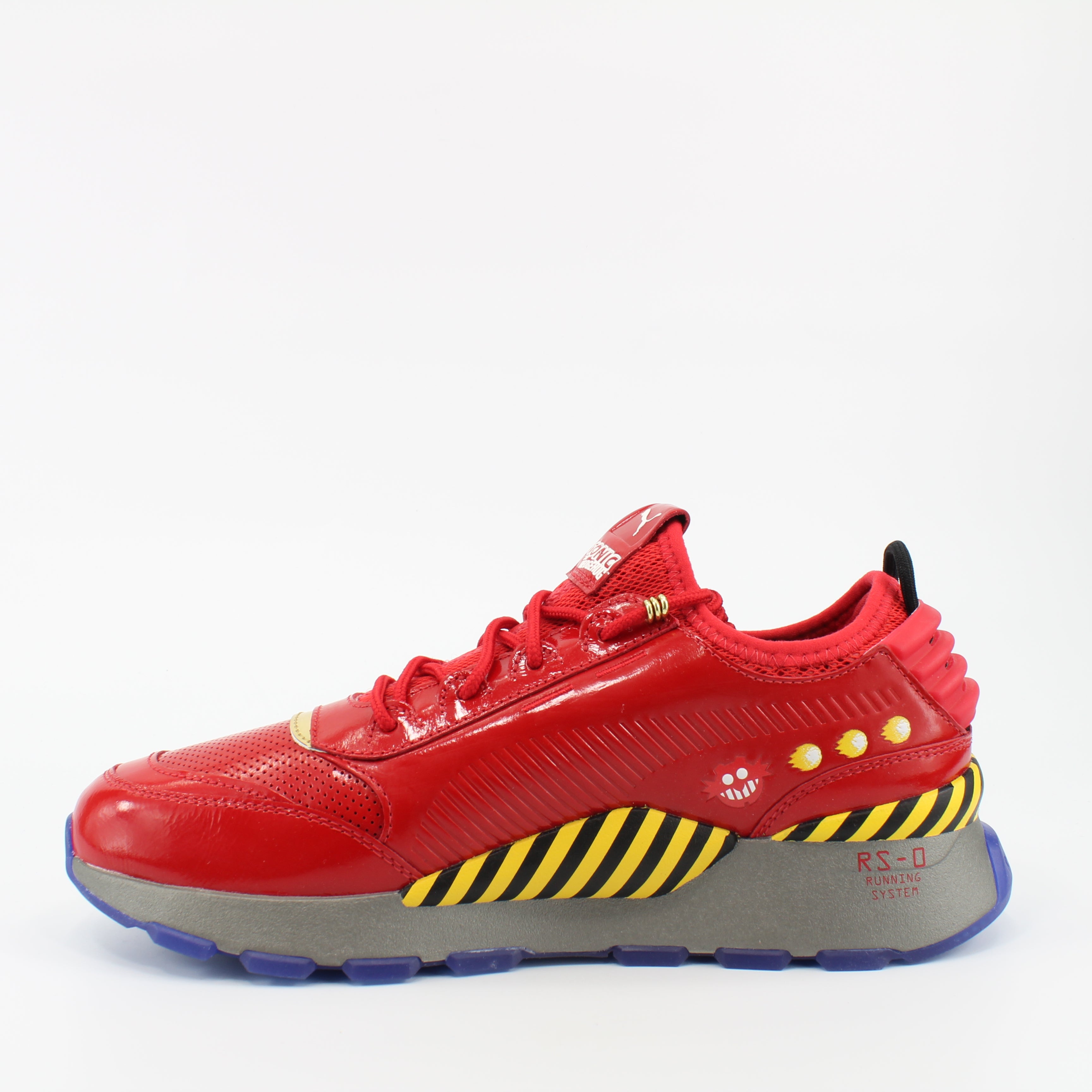 Puma RS-0 Dr Eggman Red Leather Mens Lace Up Trainers 368350 01